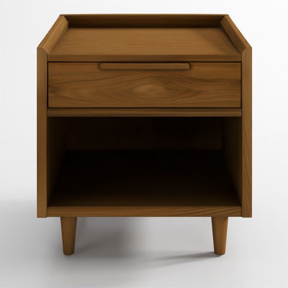 โต๊ะหัวเตียงไม้วอลนัทเทต 23 นิ้ว