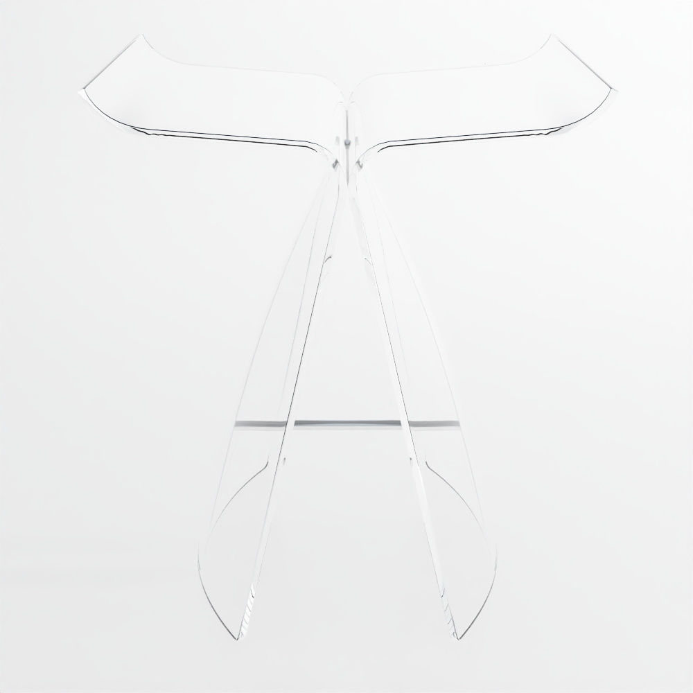 Butterfly-Shaped Acrylic Stool