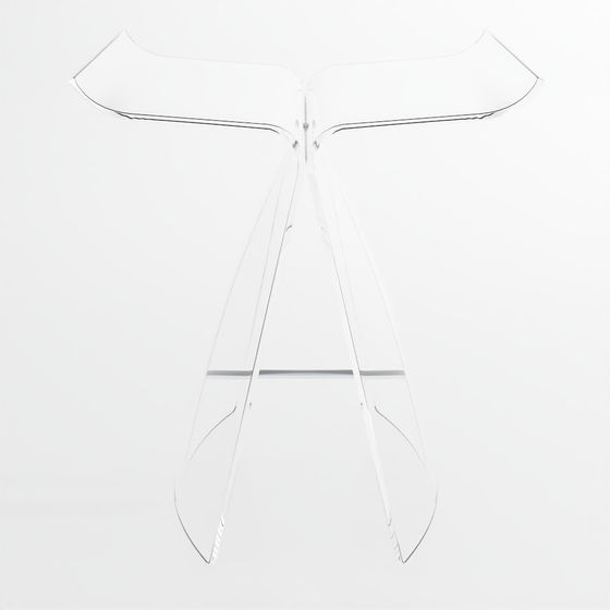 Butterfly-Shaped Acrylic Stool