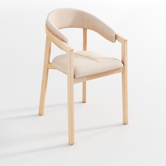 Minimalist Wooden Chair 3D model with Modern Elegance