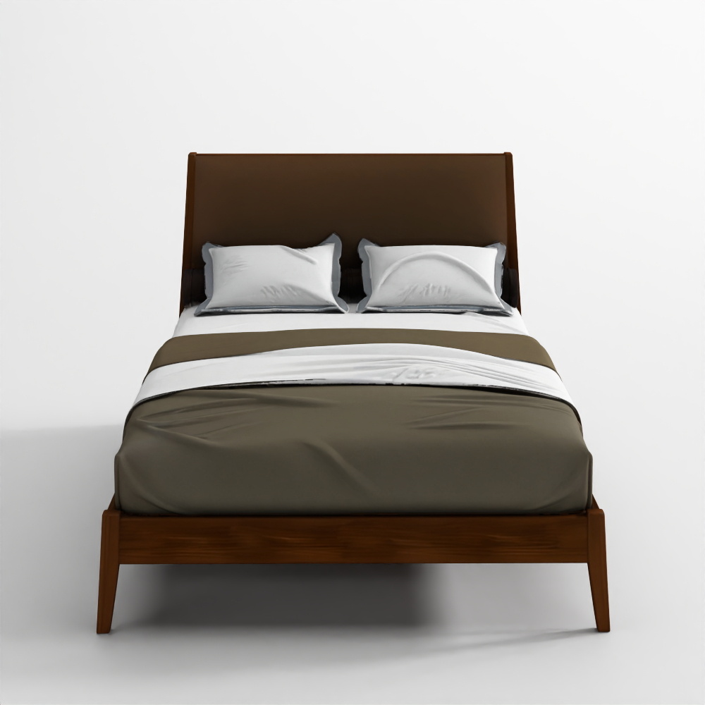 Garbo Vegan Leather Platform Bed
