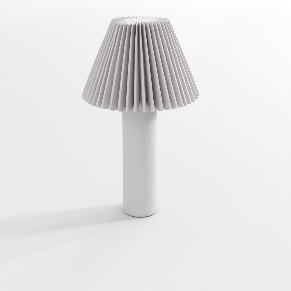 皺褶象牙色檯燈