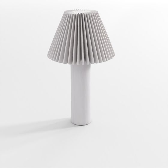 皺褶象牙色檯燈