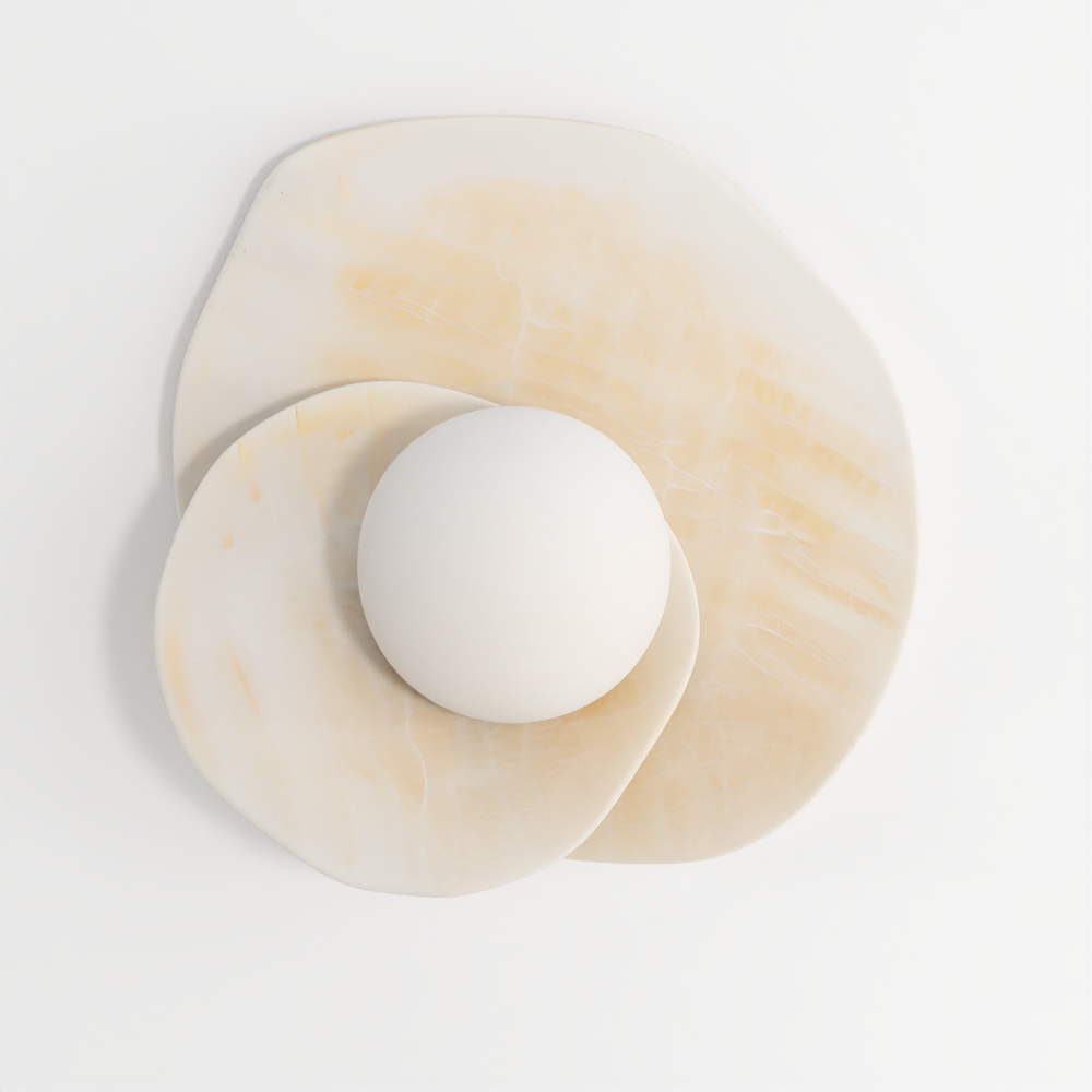 Astr White Onyx Wall Sconce