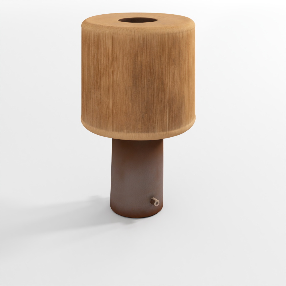 蘭布高身深棕色陶瓷檯燈