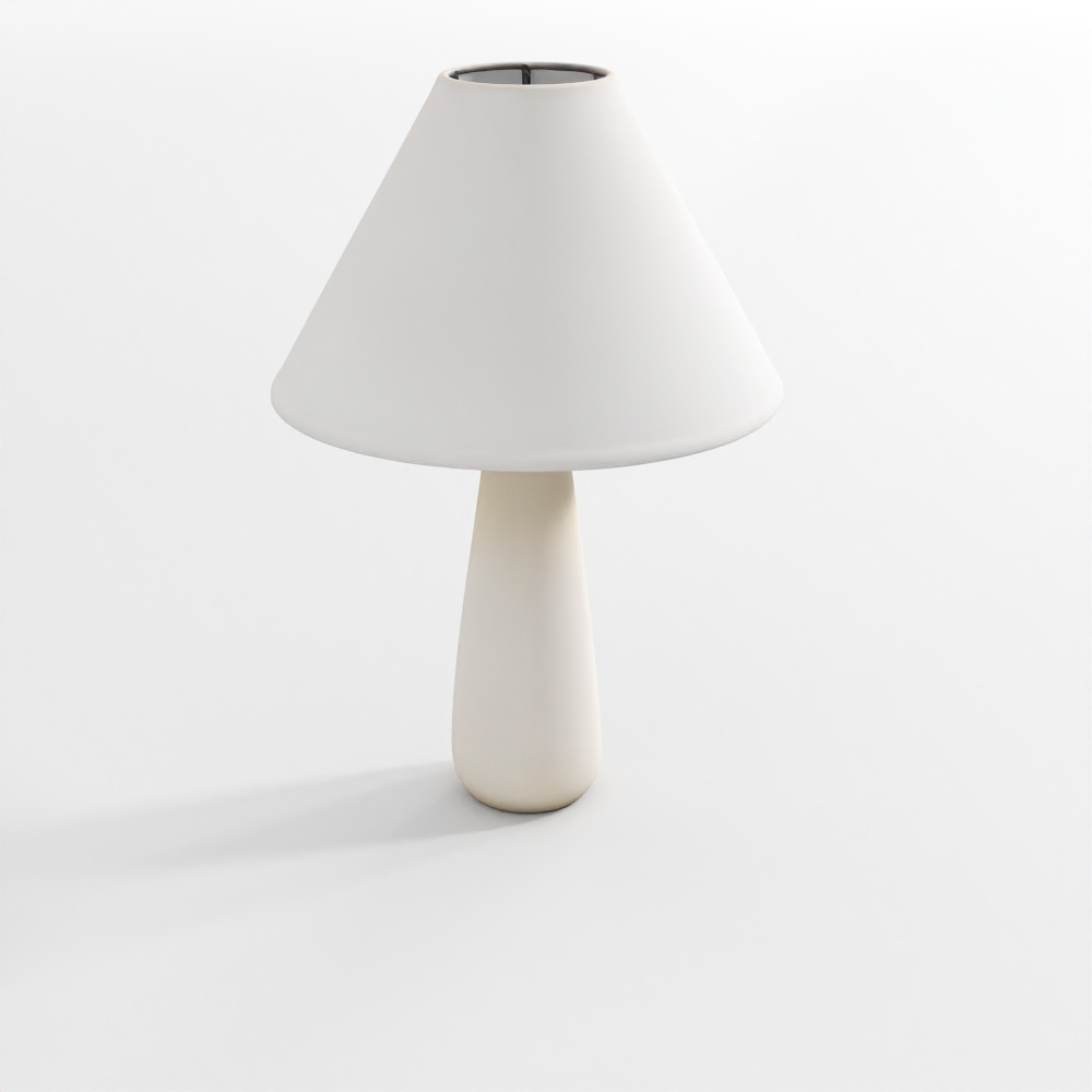 Lampada da Tavolo Polar in Cemento Bianco