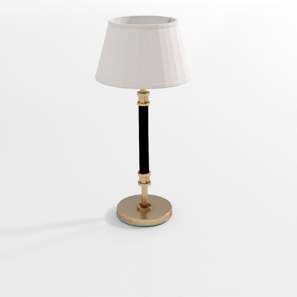 ヴィアトール 巻き ブラック レザー テーブルランプ