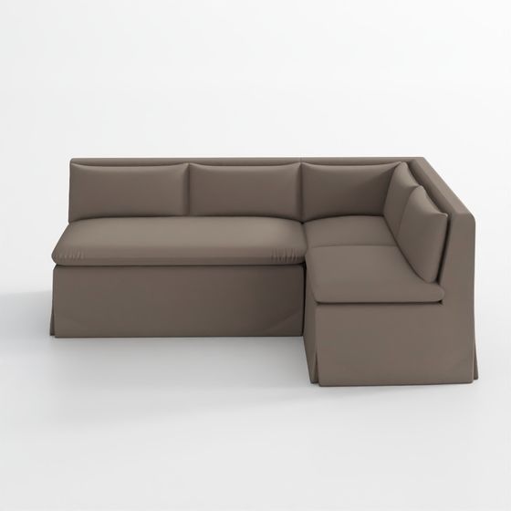 Bancada de Comedor Individual en Forma de L Gris Belmar