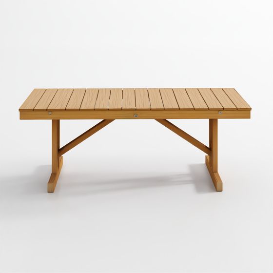 Elegant Wood Bench 3D model for Stylish Spaces
