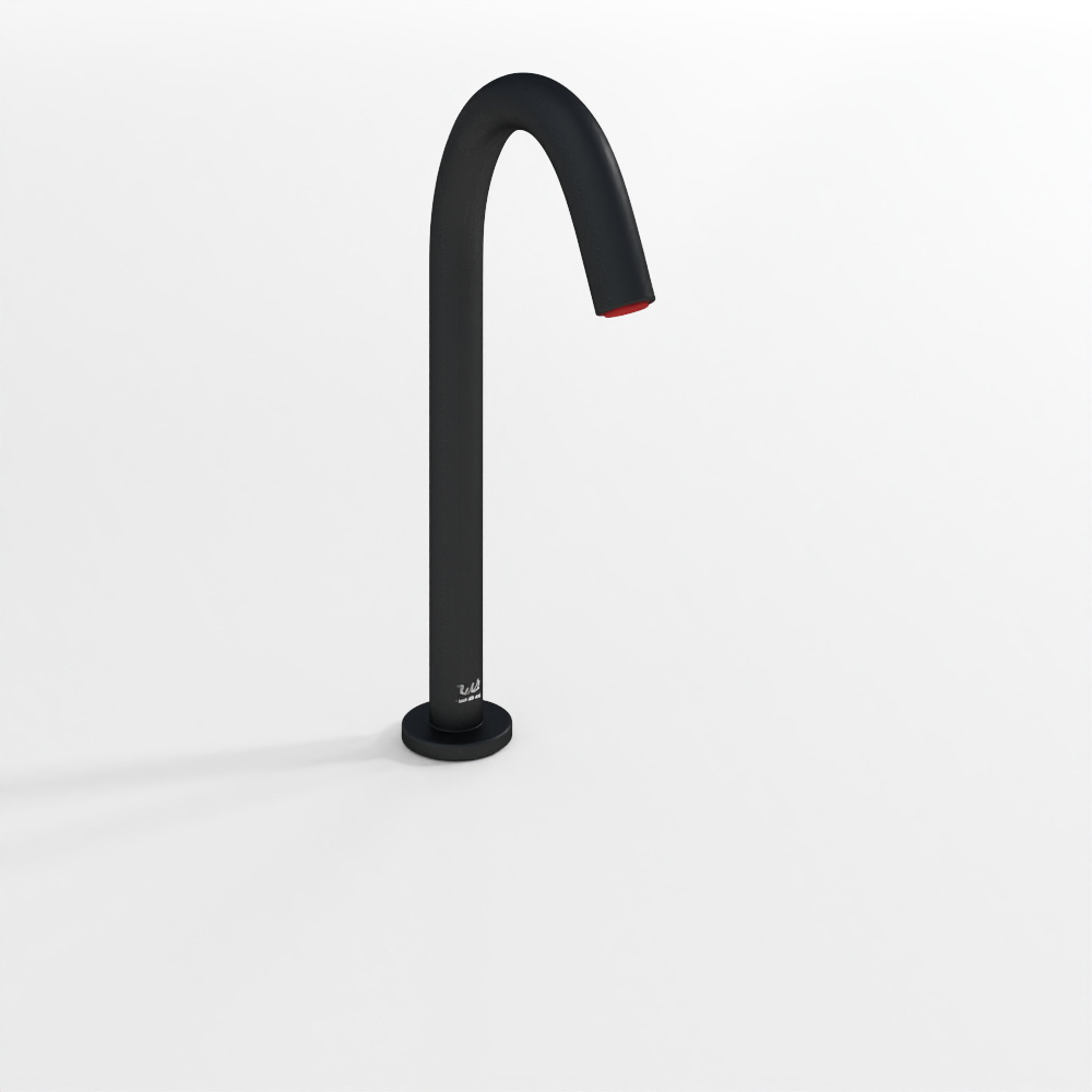 Jaquar Blush Tall Boy Deck Mounted Sensor Faucet Black Matte