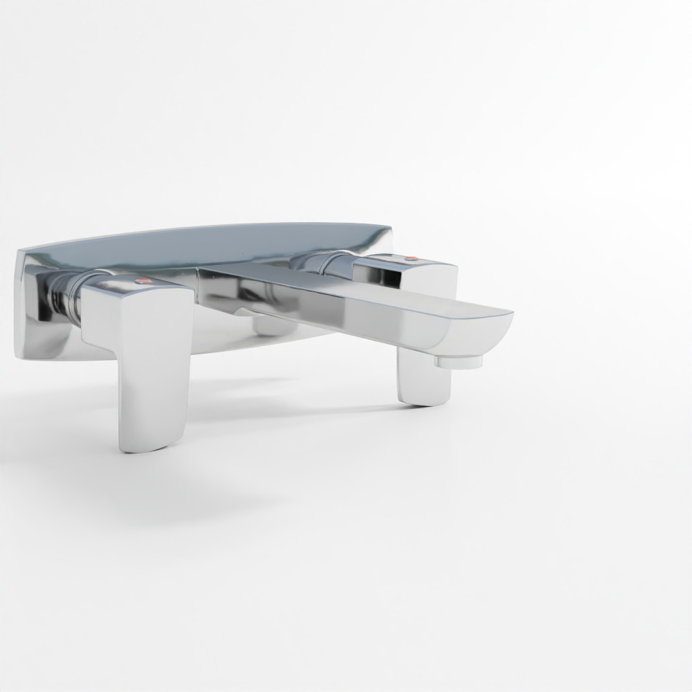 Due Rubinetti di Arresto Nascosti Cromo