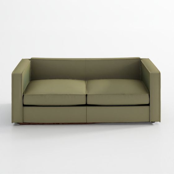 Club Leather 2-Seat Sofa