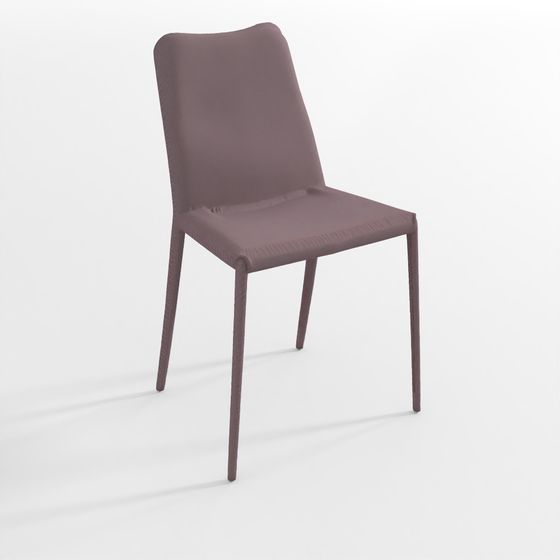 Duke Sienna Brown Vegan Leather Armless Dining Chair