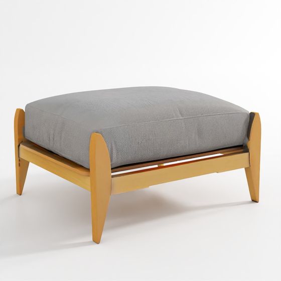 Modern Upholstered Ottoman 3D model