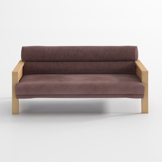 Modern Sofa 3D model with Cozy Scandinavian Design