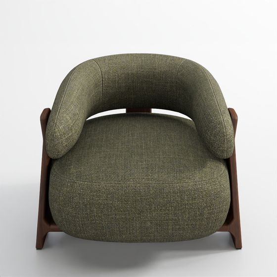 Granite Green Chenille Armchair