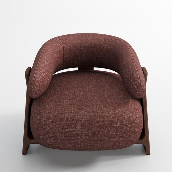 Granite Brown Chenille Armchair