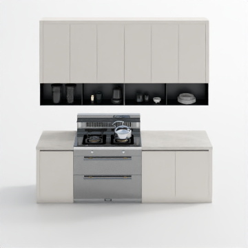 Stylish 3D Kitchen Cabinet Model – Modern Gray Design
