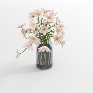 Daisy in Glass Vase 3D Model – Natural Floral Design