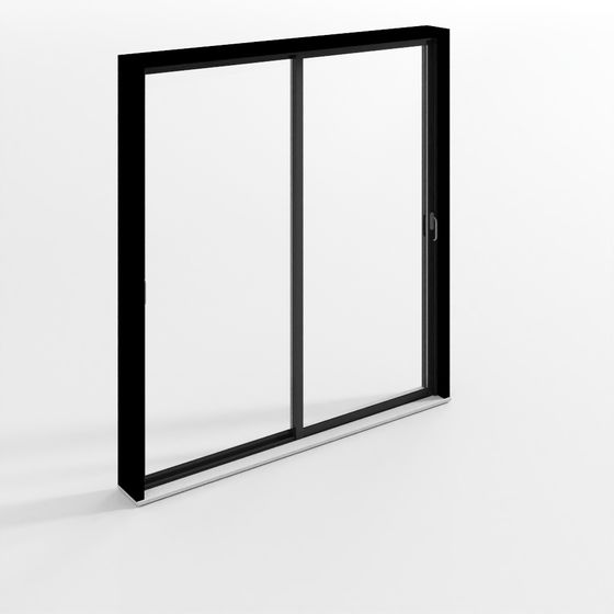 Stylish Glass Sliding Door 3D model