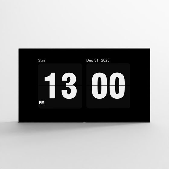 Stylish Low-Poly Flip Clock 3D model