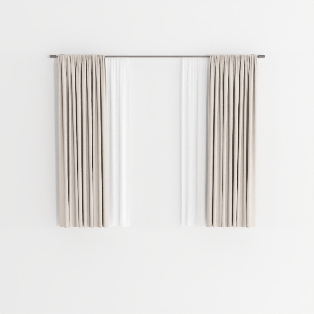 Cortinas romanas modernas de color crema