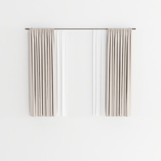 Cortinas romanas modernas de color crema