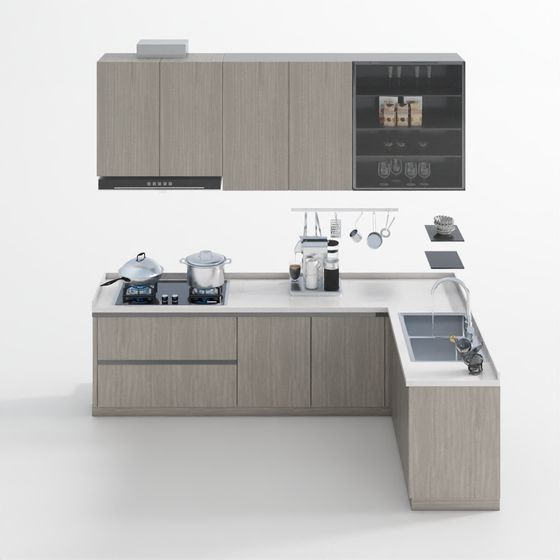 Modern Kitchen 3D model Design for Creative Projects