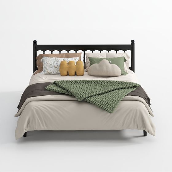 Elegant Low-Poly Bed 3D model for Modern Interiors