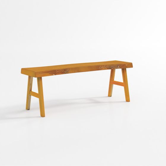 Rustic Bench 3D model: Timeless Wooden Furniture