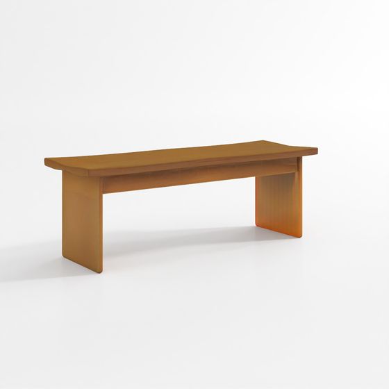 Modern Wooden Bench Minimalist 3D model