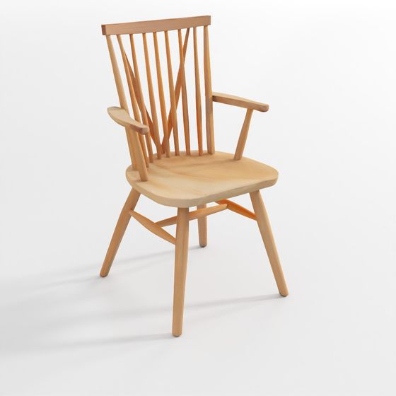 Windsor Chair Mid-Century Modern 3D model