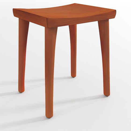 Rustic Wooden Stool 3D model