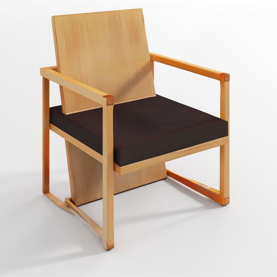 Armchair with Fabric Seat