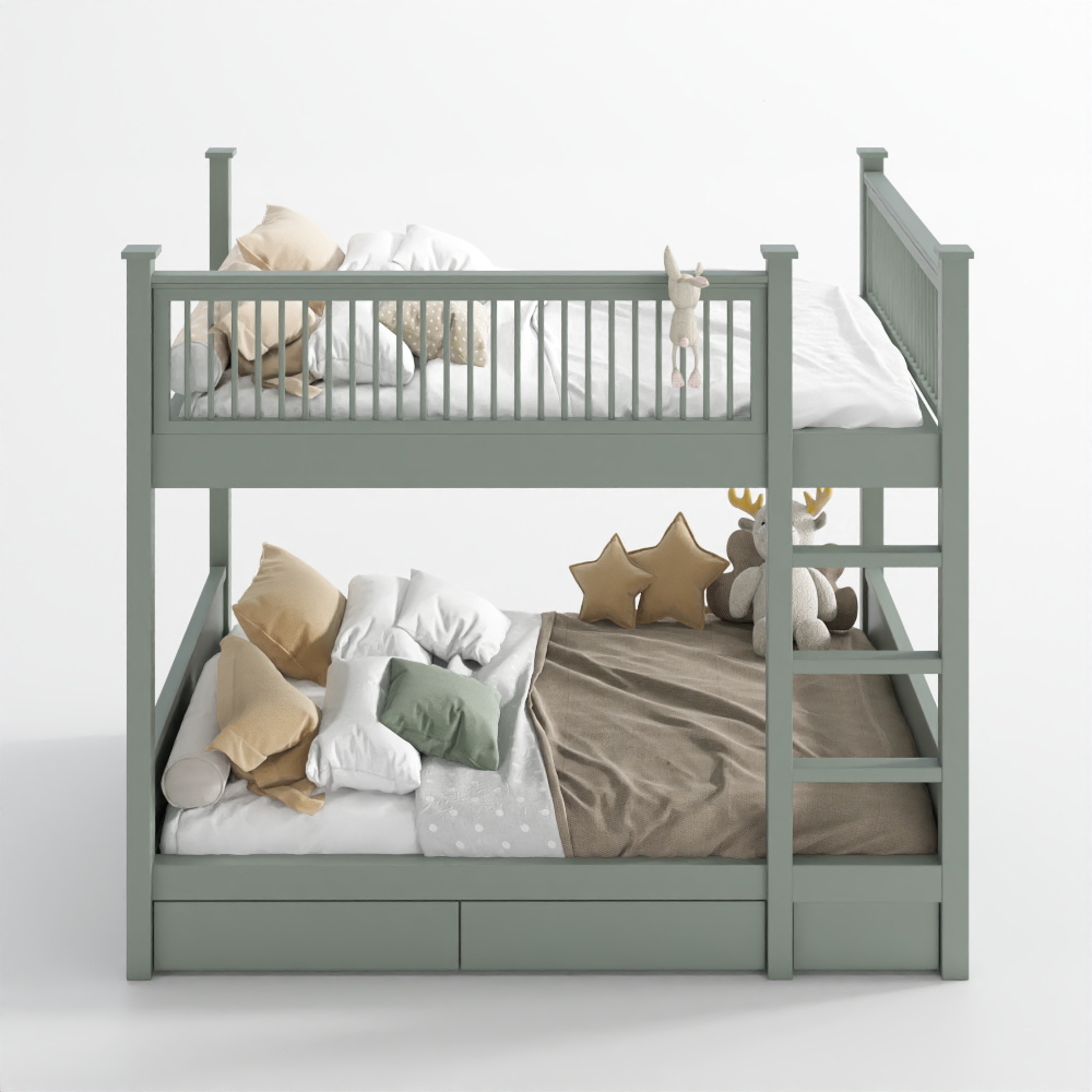 Nordic children in and out of bed