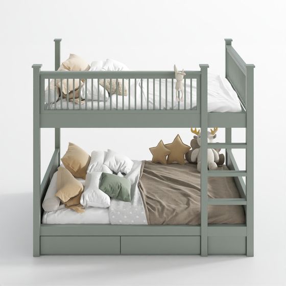 Charming Low-Polygon Bed 3D model for Cozy Spaces