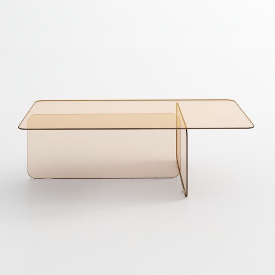 Zaren Brown Tempered Glass Coffee Table