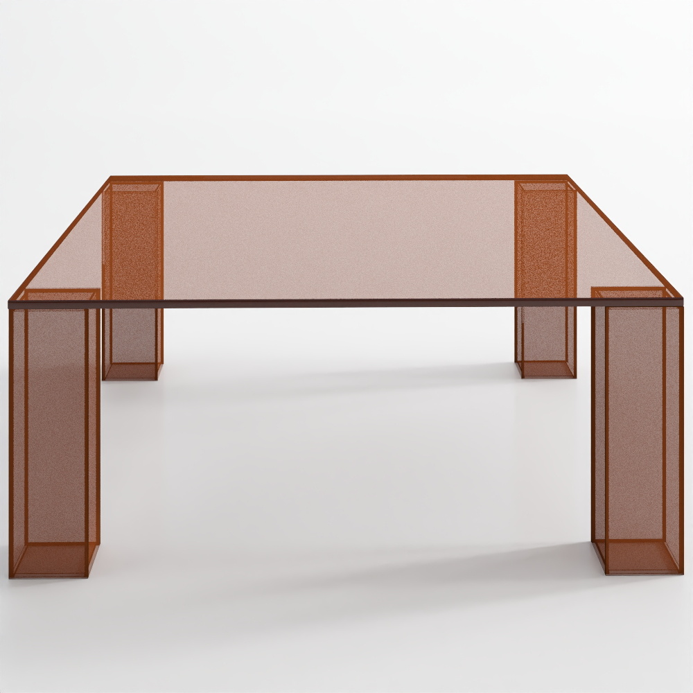 Adularia Brown Tempered Glass Side Table