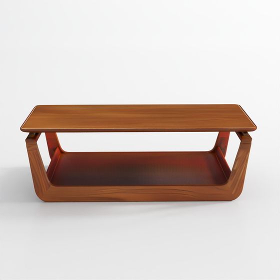 Elegant Wooden Coffee Table 3D model