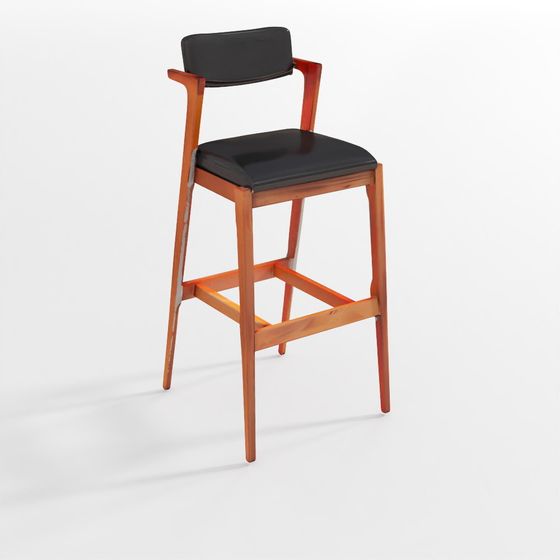 Elegant Minimalist Bar Stool 3D model