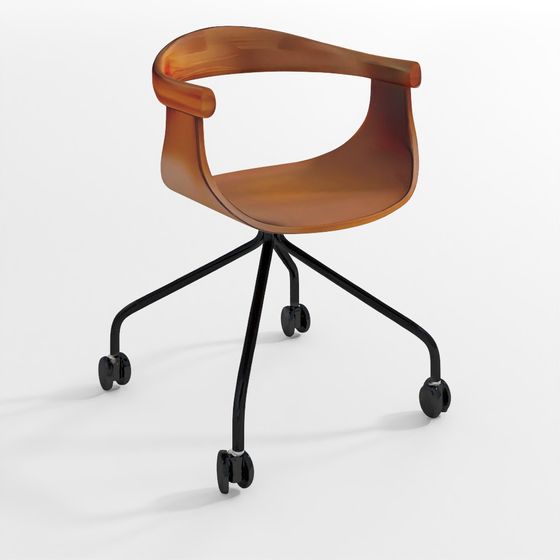 Sleek Streamlined Office Chair 3D model