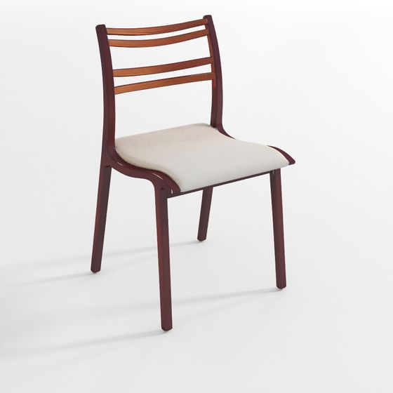 Chic Wooden Dining Chair 3D model for Creative Spaces