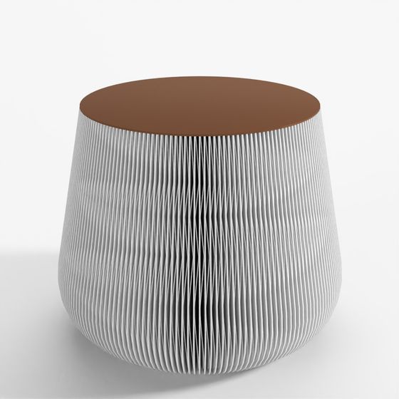 Bàn cạnh hình trống giấy kraft