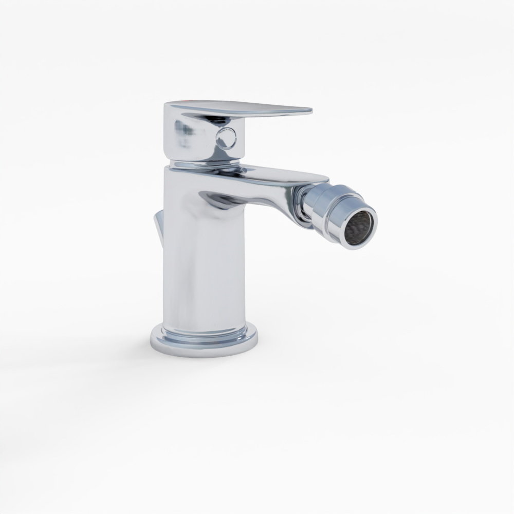 Single Lever Bidet Mixer with Popup Waste - Chrome