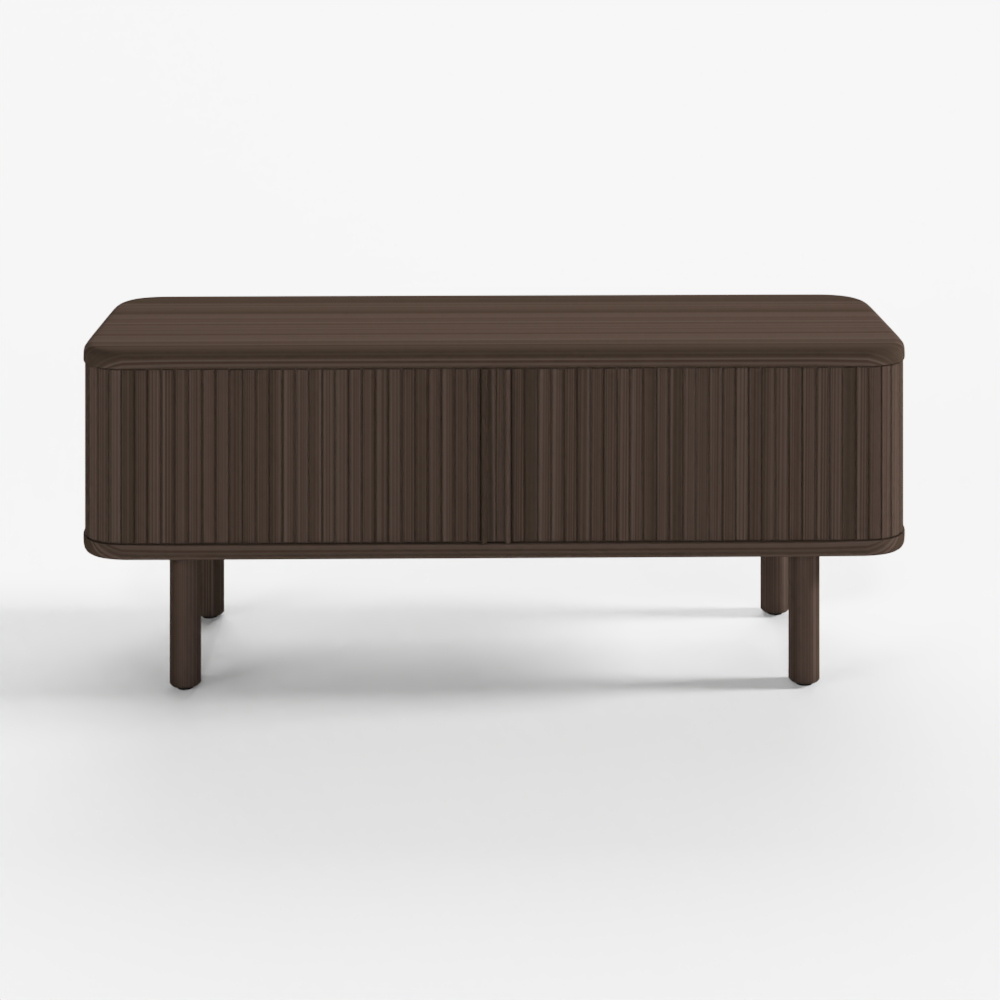 Mailen 2-Door TV Stand in Ash, Dark Finish