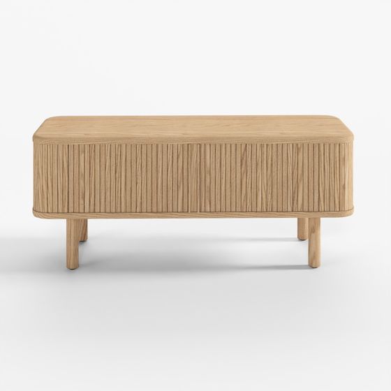 Mailen 2-Door TV Stand in Ash, Natural Finish