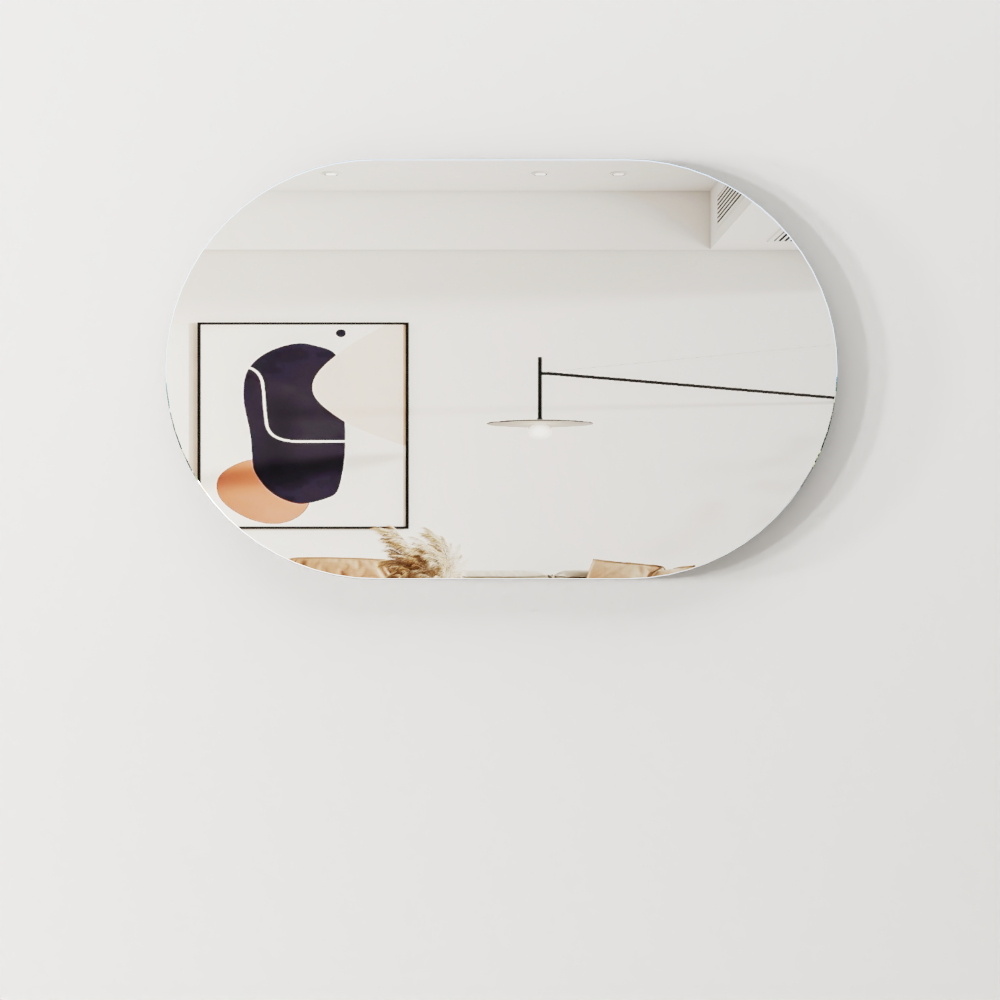 Donia Oval Bathroom Mirror 80 x 50 cm