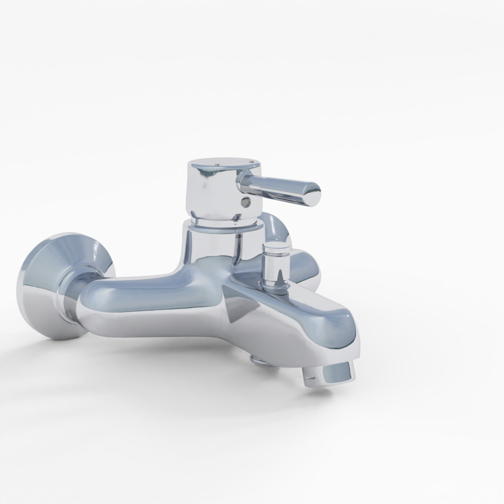 ก๊อกผสมติดผนังคันโยกเดียว