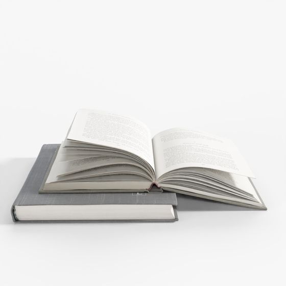 Realistic Open Book 3D model for Design Projects