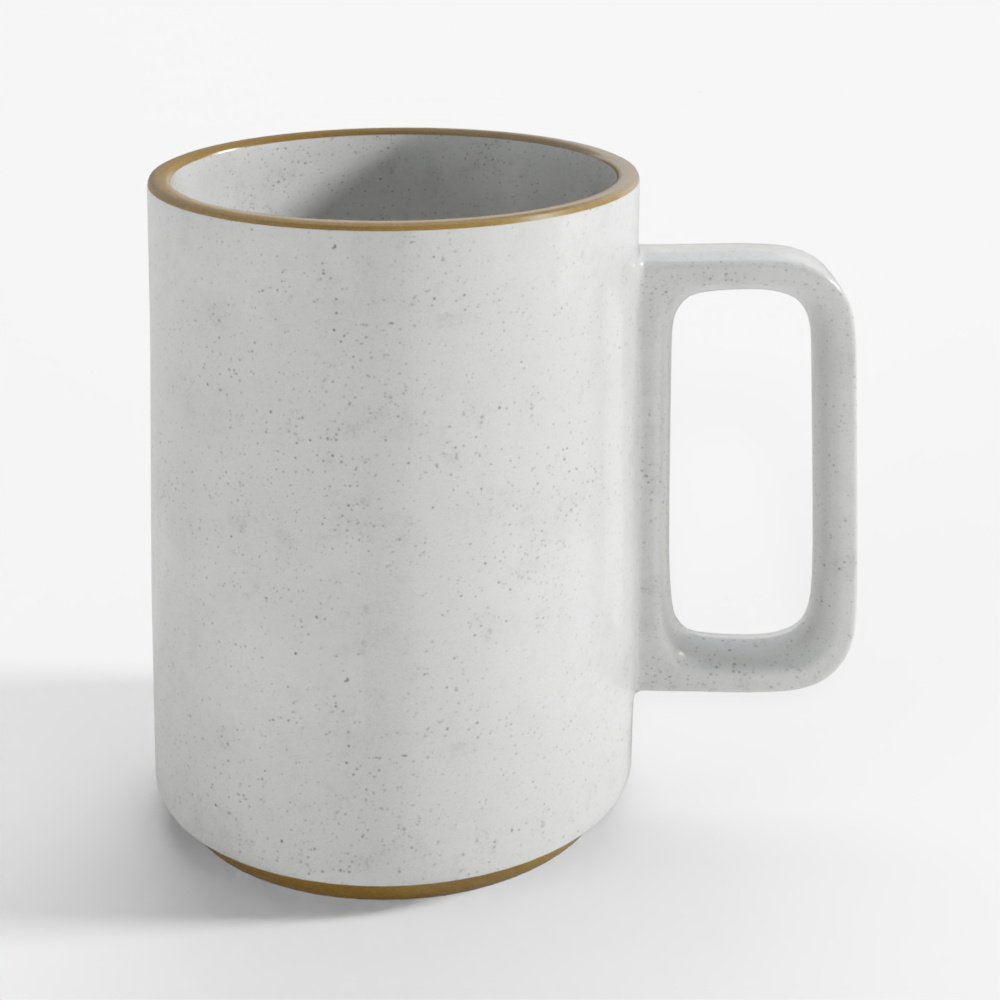 Gray Porcelain Mug Cup